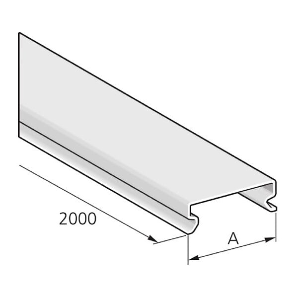 PFLITSCH Minikanal-Deckel verz./blank,2m PIK D 30 S